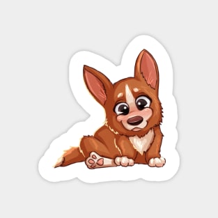 Cute funny corgi Magnet