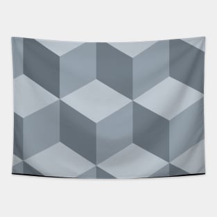 Geometric box pattern grey Tapestry