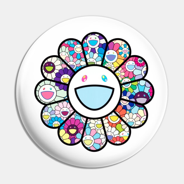 TAKASHI MURAKAMI HAPPY SMILING FLOWER Pin by Scum & Villainy