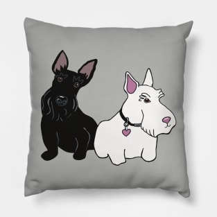 Scottie Dogs Best Friends Pillow