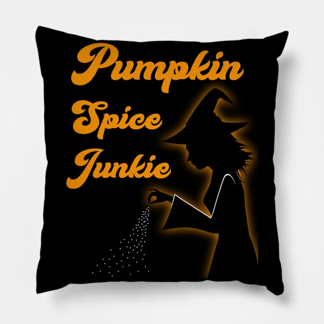 Witch Fest | Pumpkin Spice Junkie Pillow by MaryMas