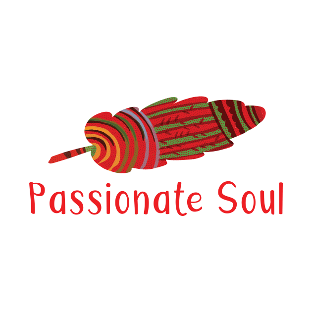 Passionate Soul - Feather Charms abstract illustration GC-107-03 by GraphicCharms