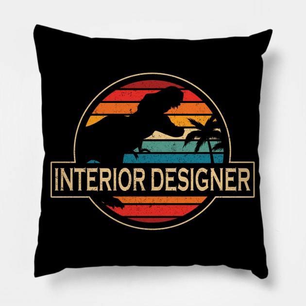 Interior Designer Dinosaur Pillow by SusanFields