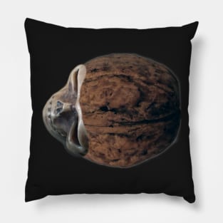 Walnut Skull Pillow