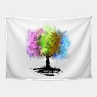 Abstract season tree Tapestry