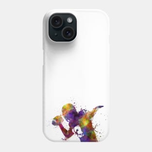 American football in watercolor Phone Case