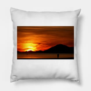 Benidorm Sunset Costa Blanca Spain Pillow
