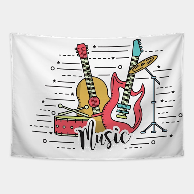 Music art design Tapestry by ABCSHOPDESIGN