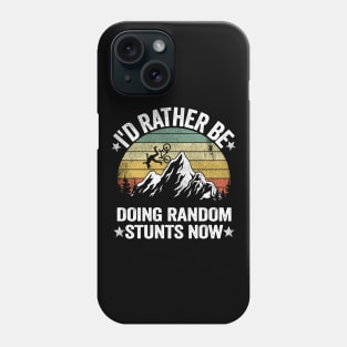 Funny Downhill Mountain Biking Gift Vintage MTB Stunts Quote Phone Case