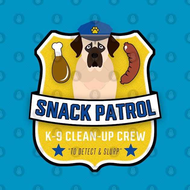 English Mastiff Snack Patrol by Rumble Dog Tees