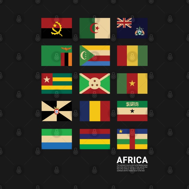 Africa Country Flags Set by KewaleeTee
