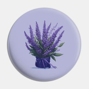 Lavender bouquet in a vase. Pin