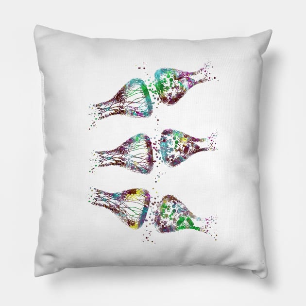 Synapse receptor Pillow by RosaliArt