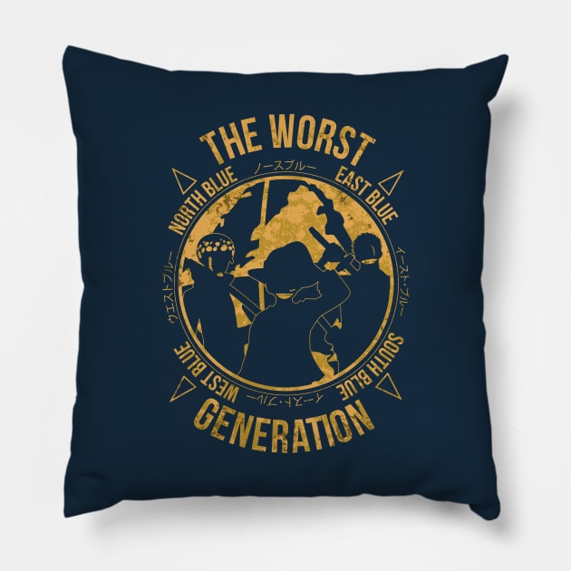 One Piece - The Worst Generation Pillow by Coconut