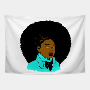 Black girl with afro hair Tapestry