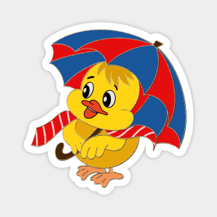 Cute Baby chick with umbrella, happy Easter chicken, my first Easter, face mask for kids Magnet