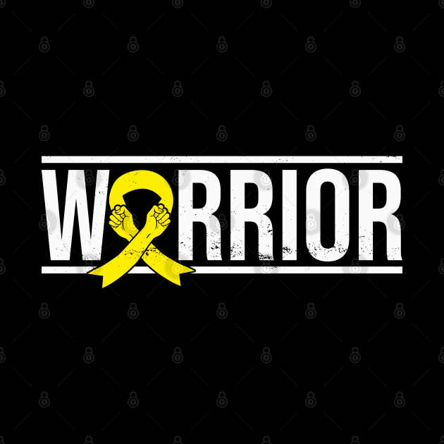 Endometriosis Warrior with Yellow Awareness Ribbon by GiftTrend