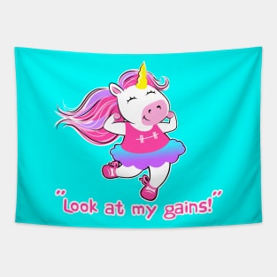 Unicorn fitness Tapestry