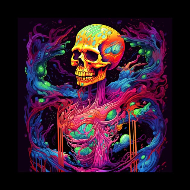 Neon Explosions of Psy Reality Tee by yambuto