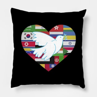 I Love Peace Peace Dove World Peace Pillow