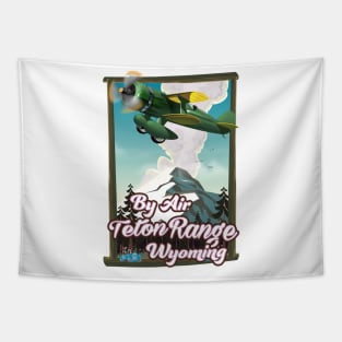 Teton Range Wyoming Travel poster Tapestry