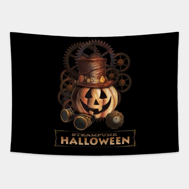 Steampunk Halloween Tapestry by Jay Diloy