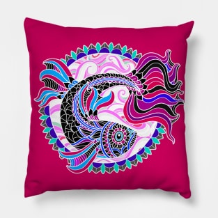 Beautiful Koi Decorative Fish Art Pillow