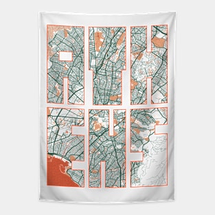 Athens, Greece City Map Typography - Bohemian Tapestry