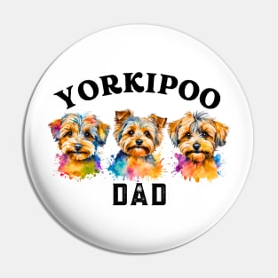 Yorkipoo Dad Watercolor Pin