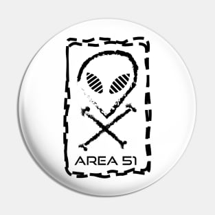 Area 51 Fun Alien Sign T-Shirt Pin