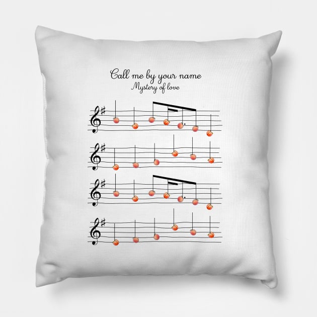 Call me by your name mystery of love peaches song fan art Pillow by Rozbud