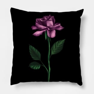 Purple Rose Art Pillow