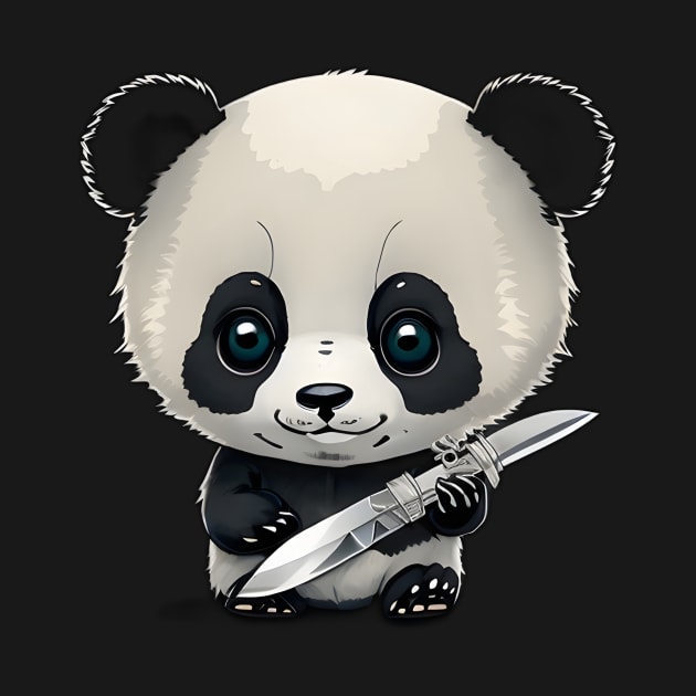 Animals with knives - Panda by JapKo