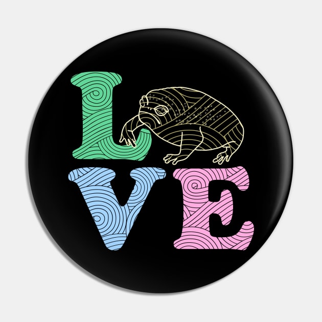 I Love Black Desert Rain Frog Pin by okpinsArtDesign