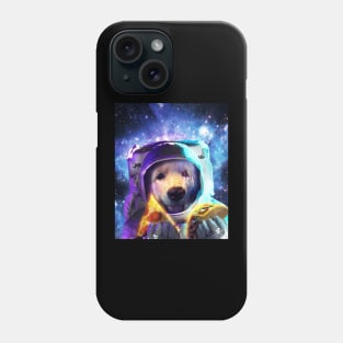 Astronaut Dog Eating Pizza Taco Phone Case