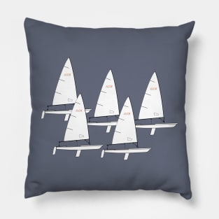 ILCA Dinghy Sailboats Racing Pillow