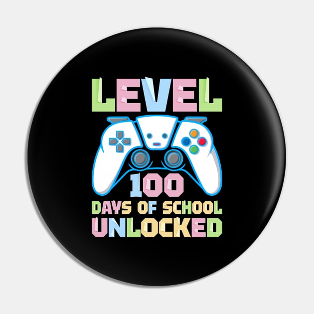 Level 100 Days Of School Unlocked Video Games Boys Gamer Pin by reginaturner