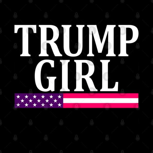 Cute Vintage Vote Trump Girl Republican US Flag by cedricchungerxc