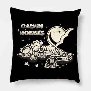 Drawing retro Vintage 80s and 90s Sleep Peacefully in the Sky Pillow