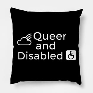 Queer and Disabled (Emojis) Pillow