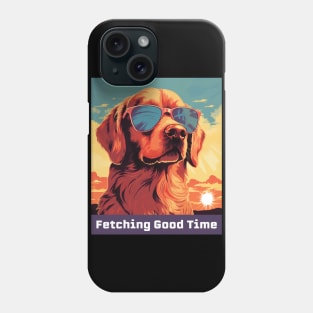 Golden Retriever Fetching Good Time Design Phone Case