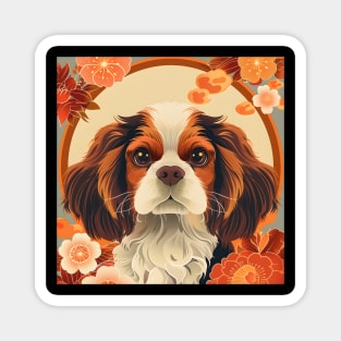 Japanese Spaniel in 70's Magnet