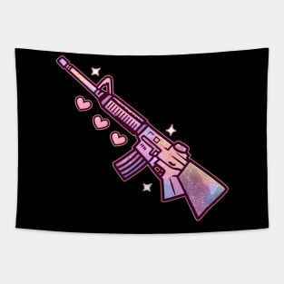 Cute Pastel Goth Machine Gun - Soft Grunge Gift Tapestry