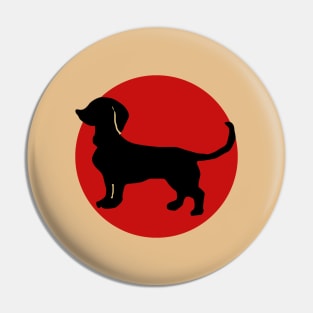 Dachshund Dog Silhouette Pin