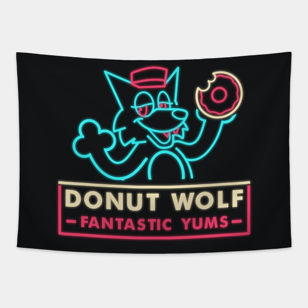 Donut Wolf - Fantastic Yums! Tapestry by YukiGoomba