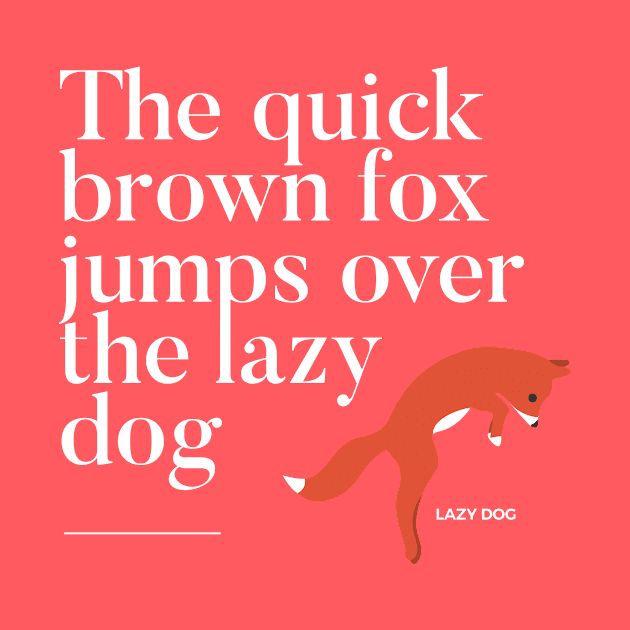 The quick brown fox jumps over the lazy dog by hamnahamza