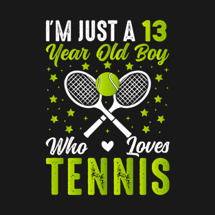 Tennis 13 Year Old Boy Birthday Christmas T-Shirt