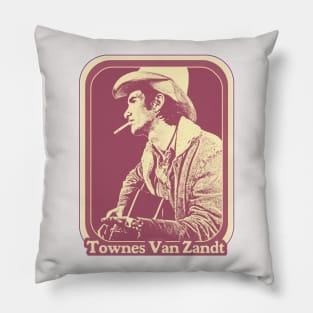 Townes Van Zandt // Original Retro Outlaw Country Fan Design Pillow