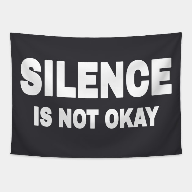 SILENCE IS NOT OKAY - Back Tapestry by SubversiveWare