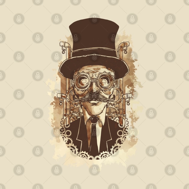 Retro Futurism Steampunk Adventure Gentleman 1 by EDDArt